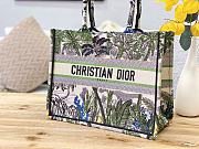 Dior Book Tote Coconut Embroidery In Green Size 37cm  - 2