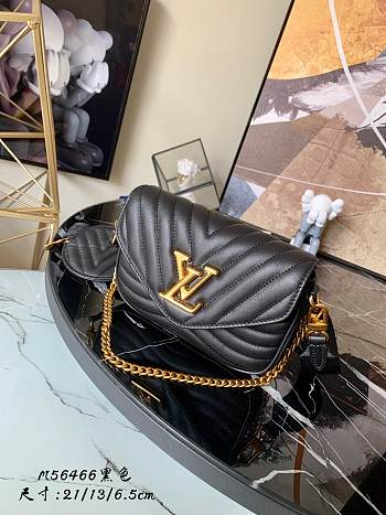 Louis Vuitton Multi Pochette New Wave In Black 21cm