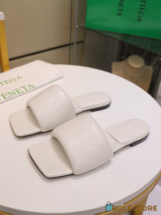 Bottega Veneta Rubber Lido White Leather Sandals   - 1