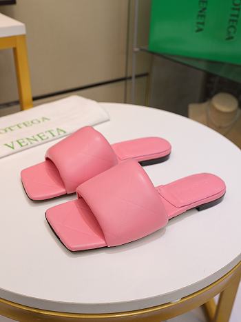 Bottega Veneta Rubber Lido Pink Leather Sandals