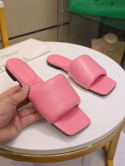 Bottega Veneta Rubber Lido Pink Leather Sandals - 4