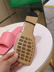 Bottega Veneta Rubber Lido Pink Leather Sandals - 3
