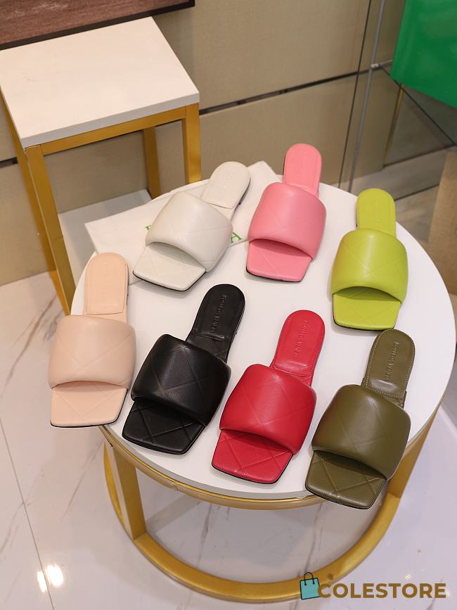 Bottega Veneta Rubber Lido Leather Sandals Multicolor - 1
