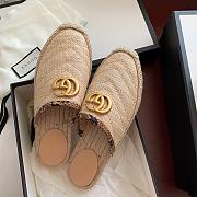 Gucci Straw Slippers - 5