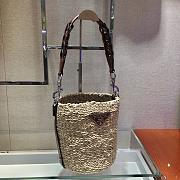 Prada Raffia and Leather Bag Size 25cm  - 4