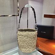 Prada Raffia and Leather Bag Size 25cm  - 2