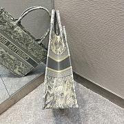 Dior Book Tote TigerIn Gray Embroidery Size 36.5cm - 5