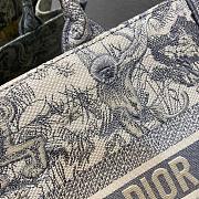Dior Book Tote TigerIn Gray Embroidery Size 36.5cm - 3