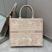 Dior Book Tote Tiger In Pink Embroidery Size 42cm - 1