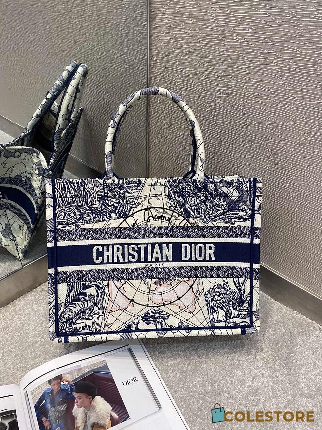 Dior Book Tote Around The World In Blue Size 37cm  - 1