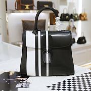 Delvaux Brillant Calfskin Black and White Size 28cm - 1