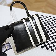Delvaux Brillant Calfskin Black and White Size 20cm  - 5