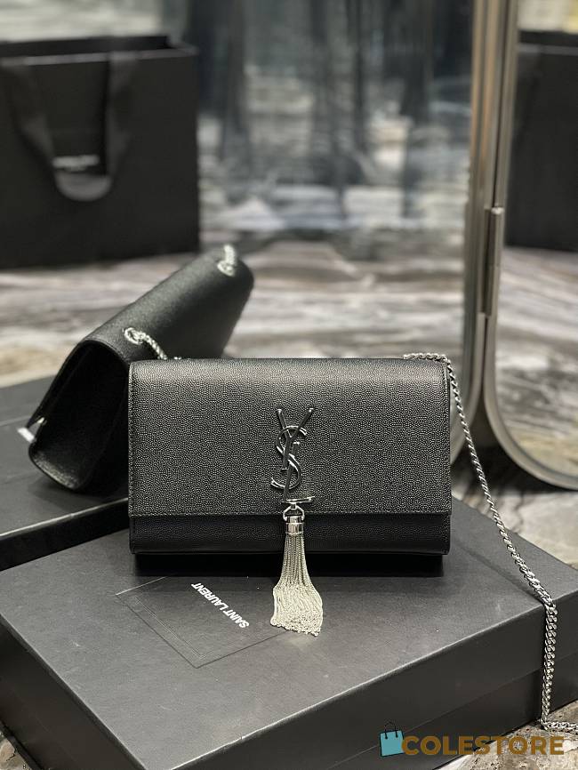 YSL Kate Bag With Leather Tassel Caviar Leather Size 24cm - 1