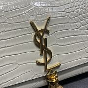 YSL Kate Tassel Shoulder Bag In White Size 24cm - 2