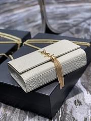 YSL Kate Tassel Shoulder Bag In White Size 24cm - 3