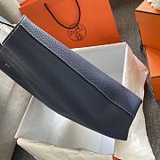 Hermes Double Side Shopping Bag Blue&Grey Size 30cm - 6