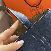 Hermes Double Side Shopping Bag Blue&Grey Size 30cm - 4