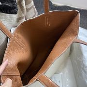 Hermes Double Side Shopping Bag Beige&Brown Size 30cm - 5