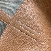 Hermes Double Side Shopping Bag Beige&Brown Size 30cm - 3