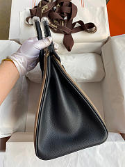 Hermes Birkin Gray Epsome Leather Black Trim Size 30cm - 6