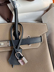 Hermes Birkin Gray Epsome Leather Black Trim Size 30cm - 5
