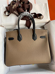 Hermes Birkin Gray Epsome Leather Black Trim Size 30cm - 4