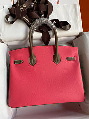 Hermes Birkin Pink Epsom Leather Gray Trim Size 30cm - 6