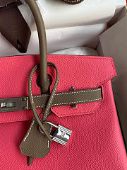 Hermes Birkin Pink Epsom Leather Gray Trim Size 30cm - 2