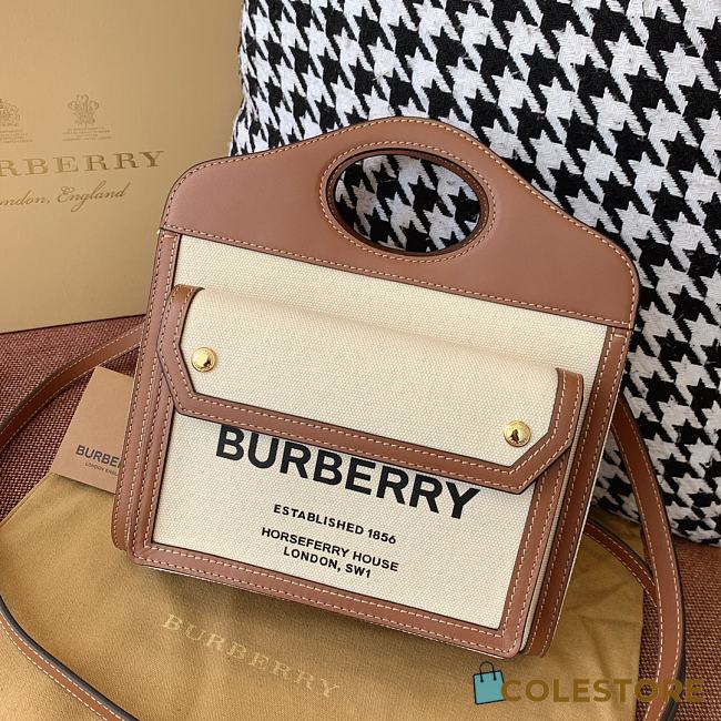 Burberry Mini Two-tone Pocket Bag Size 26.5cm - 1