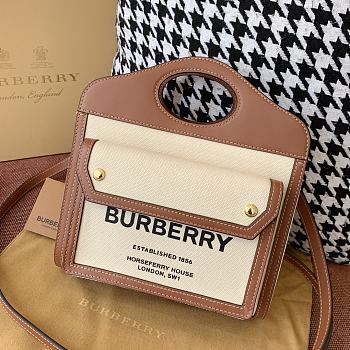 Burberry Mini Two-tone Pocket Bag Size 26.5cm