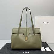 Celine Sort 16 Bag In Khaki Smooth Calfskin Size 38cm  - 1