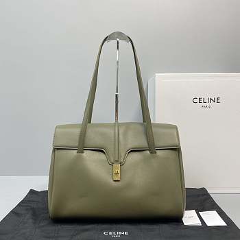 Celine Sort 16 Bag In Khaki Smooth Calfskin Size 38cm 