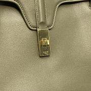 Celine Sort 16 Bag In Khaki Smooth Calfskin Size 38cm  - 2