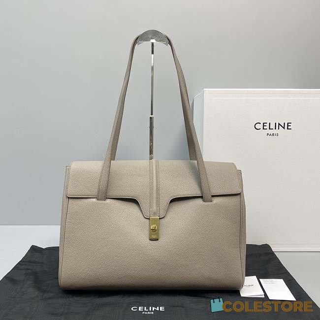 Celine Sort 16 Bag In Black Smooth Calfskin Size 38cm - 1