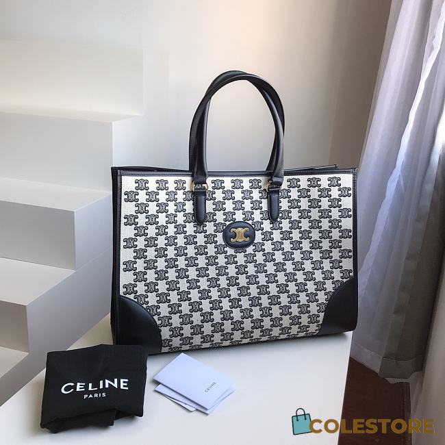 Celine Horizontal In Textle With Cabas Embroidery Size 43cm - 1