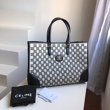 Celine Horizontal In Textle With Cabas Embroidery Size 43cm