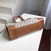 Celine Horizontal In Textle With Cabas Embroidery Brown Size 43cm - 6