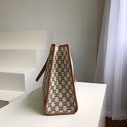 Celine Horizontal In Textle With Cabas Embroidery Brown Size 43cm - 5