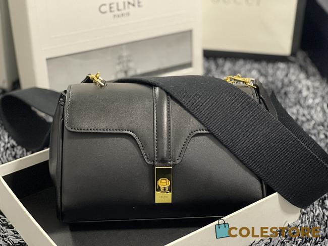 Celine Teen Soft 16 In Black Size 23cm   - 1
