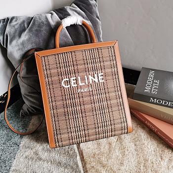 Celine Small Vertical Cabas In Brown Size 33cm