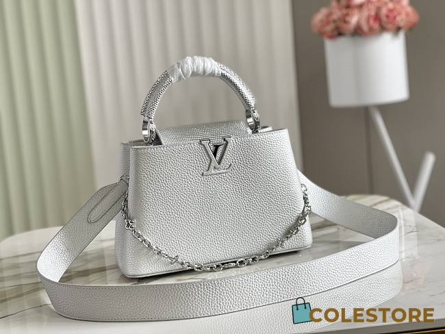 Louis Vuitton Capucine In Silver Size 20cm - 1