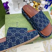 Gucci Slipper In Blue - 3