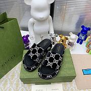 Gucci Slipper Logo In Black - 5