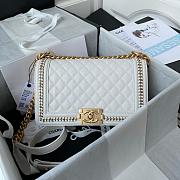 Chanel Boy Bag Caviar Leather Gold Hardware Size 25cm - 1