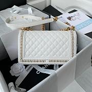 Chanel Boy Bag Caviar Leather Gold Hardware Size 25cm - 3