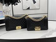 Chanel Boy Bag Black Caviar Leather Size 20cm - 1
