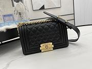 Chanel Boy Bag Black Caviar Leather Size 20cm - 4