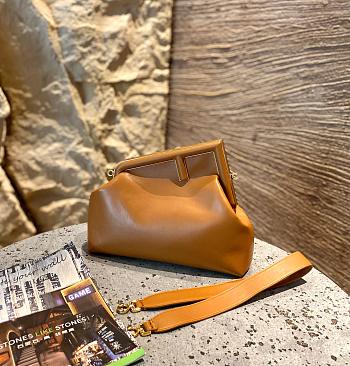 Fendi First Brown Leather Bag Size 32cm
