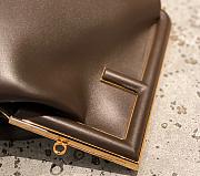 Fendi First Dark Brown Leather Bag 8BP129 Size: 32×23×15cm - 6