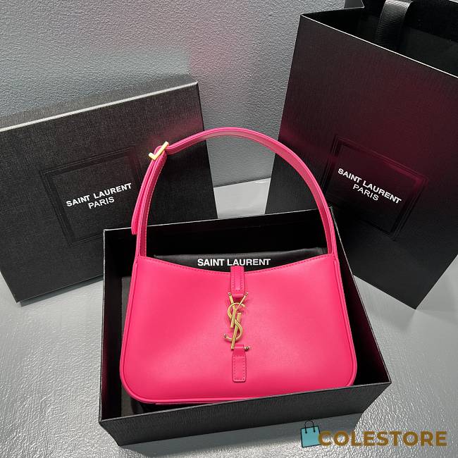 YSL Le5A7 Hobo Bag In Pink 65722 Size 24.5cm - 1